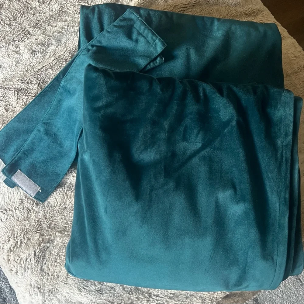 Turquoise BlackoutVelvet Curtains - Picture 7 of 8